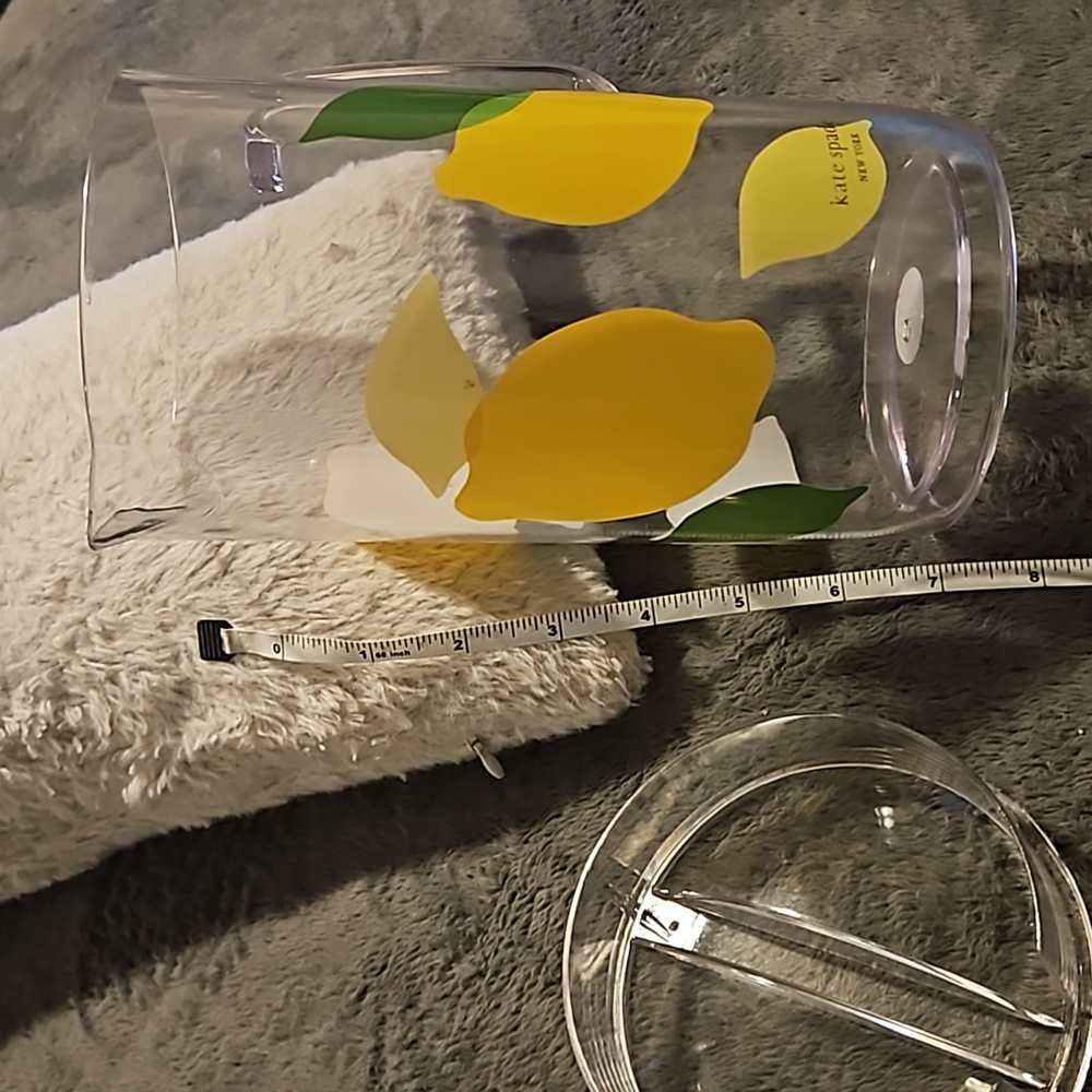 KATE SPADE drinking pitcher yellow and green 8.5" - Picture 5 of 5